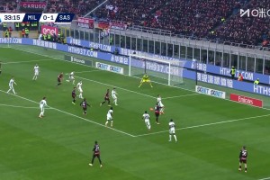 小将巴特萨基处子球，米兰1-1扳平萨索洛